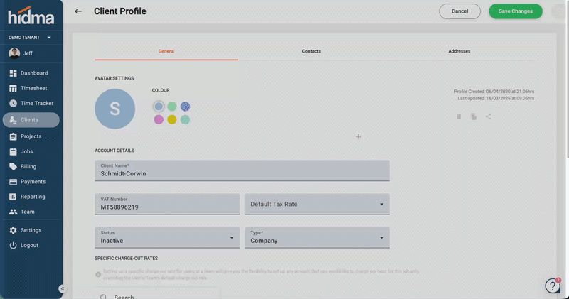 Setting the Include in Email Communications flag on a client contact