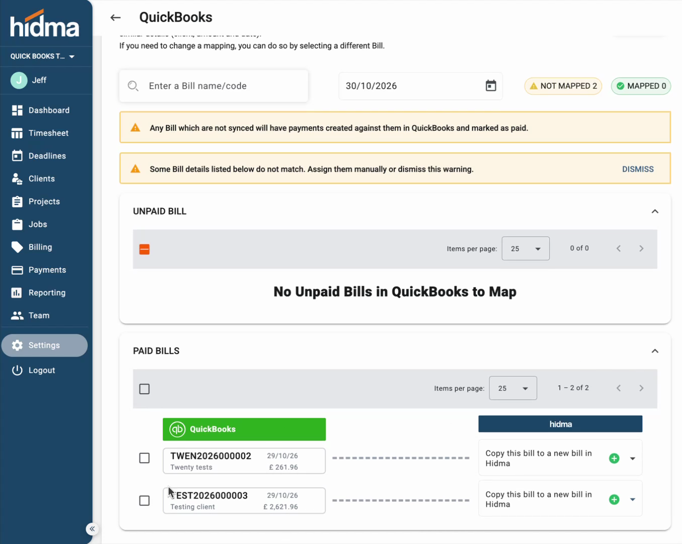 Deciding what to do with existing paid and unpaid bills in QuickBooks
