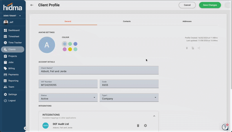 Guided error handling when mapping a client to Xero