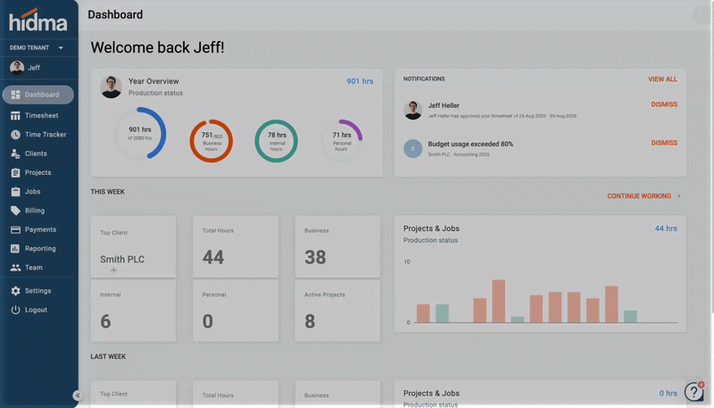 Turning on "Copy time in bills to Xero" in the Xero settings