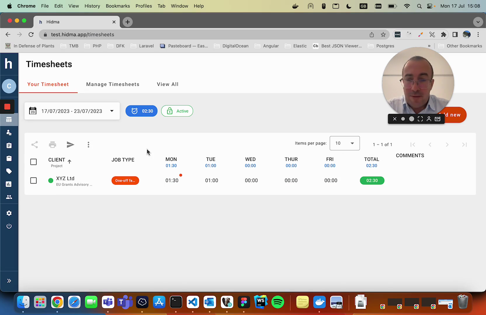 Timesheet View